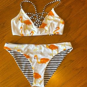 Cupshe Flamingo Bikini